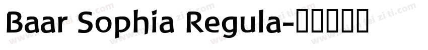 Baar Sophia Regula字体转换